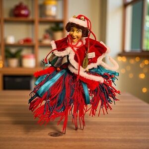 Vintage Katherine's Collection Wayne Kleski Doll Ribbon Tassel Ornament